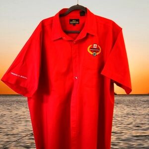 Vtg Blue Generation Citgo Bassmaster Classic Red Button Up Shirt Men's XL RARE!